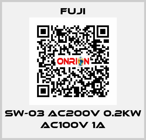 SW-03 AC200v 0.2kw AC100v 1a Fuji