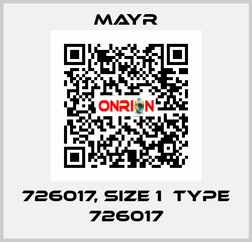 726017, size 1  type 726017 Mayr