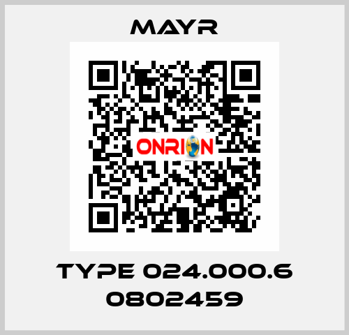 Type 024.000.6 0802459 Mayr