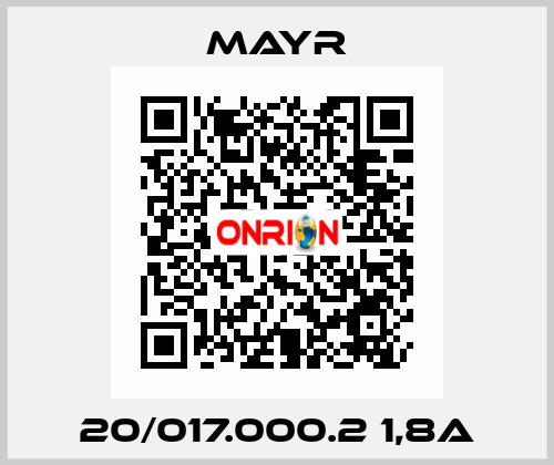 20/017.000.2 1,8A Mayr