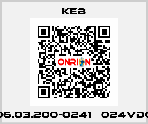 06.03.200-0241   024VDC KEB