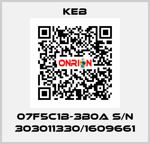 07F5C1B-3B0A S/N 303011330/1609661 KEB