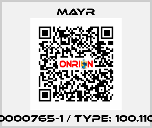 0000765-1 / Type: 100.110 Mayr