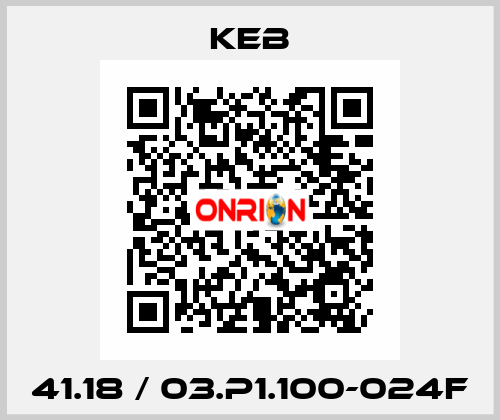 41.18 / 03.P1.100-024F KEB