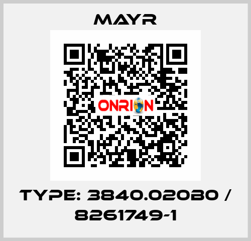 Type: 3840.020B0 / 8261749-1 Mayr