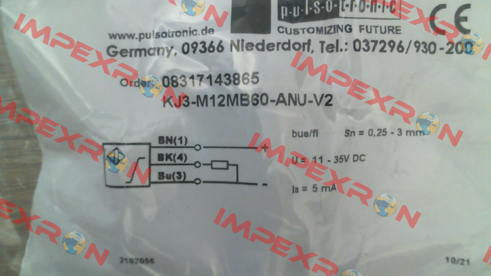 p/n: 08317143865, Type: KJ3-M12MB60-ANU-V2 Pulsotronic