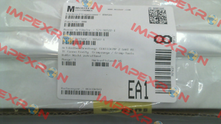 91522-1 TE Connectivity (Tyco Electronics)