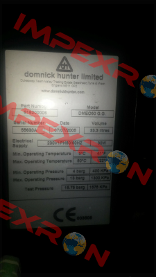 P/N: 616200006 Model: DMEO50 G.G.  Parker